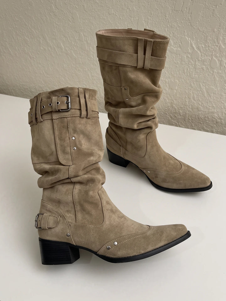 Khaki Darling Boots