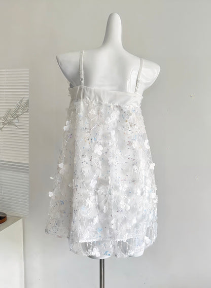 Floral Embroidered Tube Dress