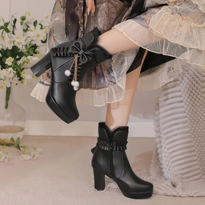 Sweet High Heel Ankle Boots