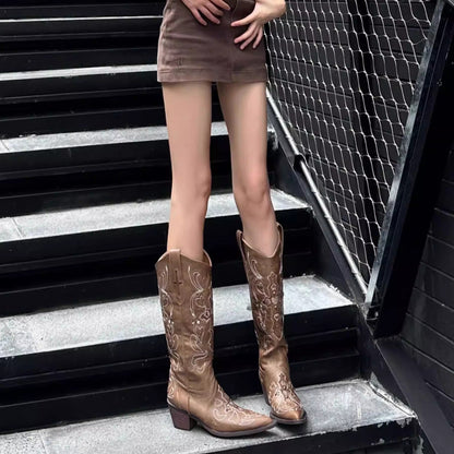 Embroidered Western Cowboy Boots