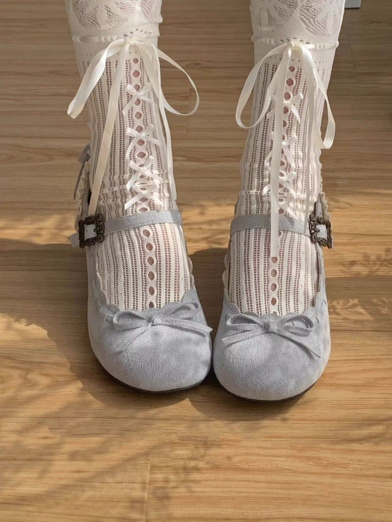 Retro Bow Round-Toe Lolita Shoes