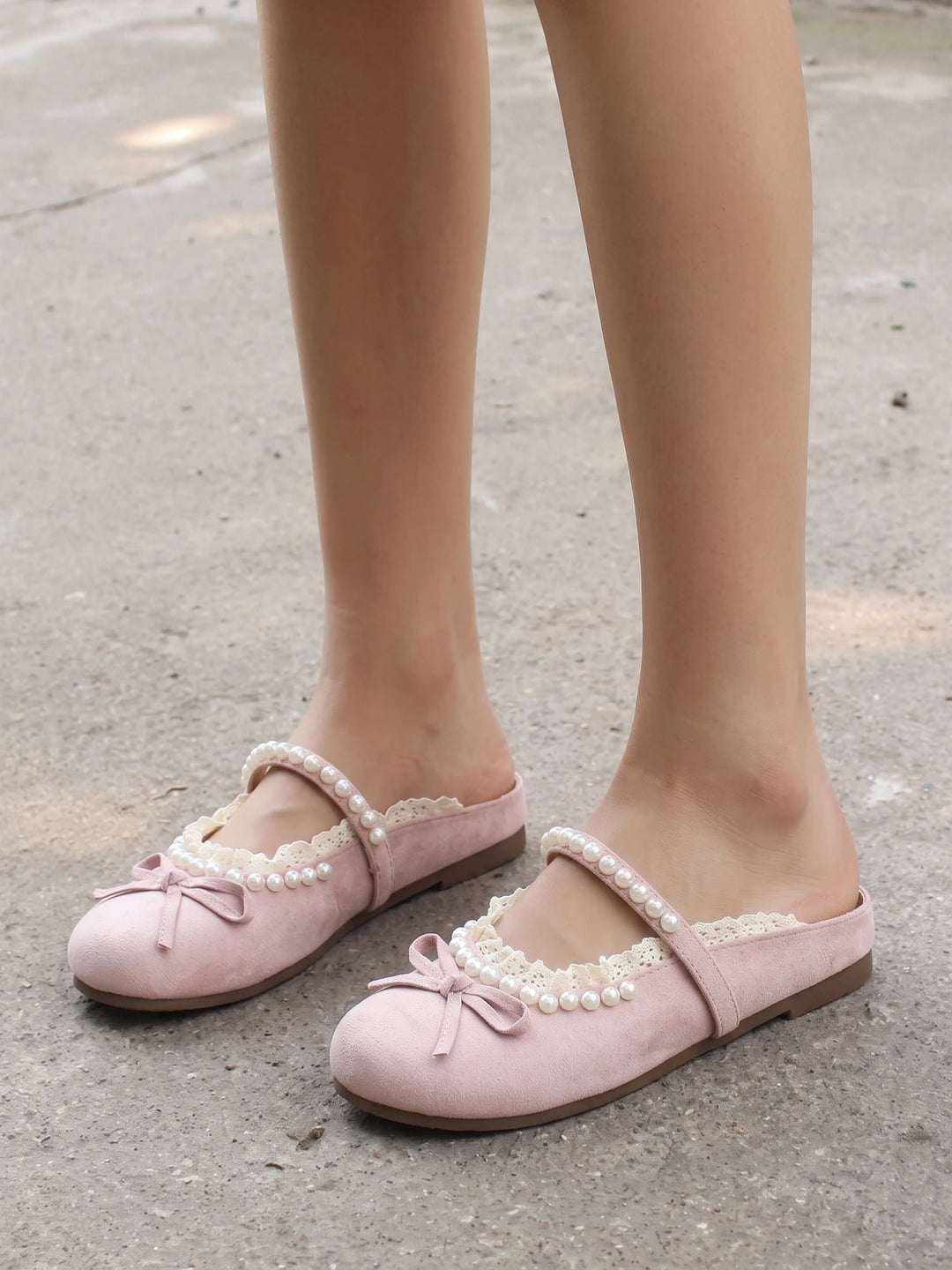 Suki Pearl Lace Flats