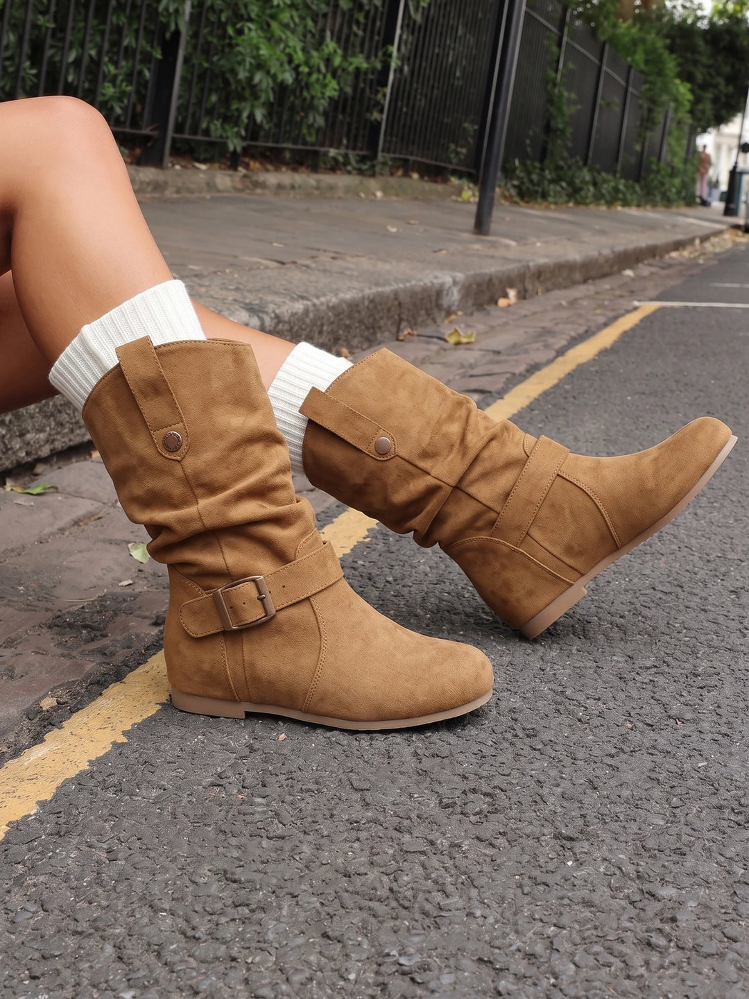 Ottavienne Suedette Slouch Boots