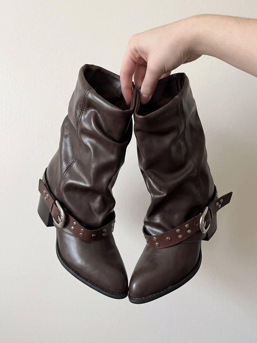 Anabel Studded Slouchy Boots