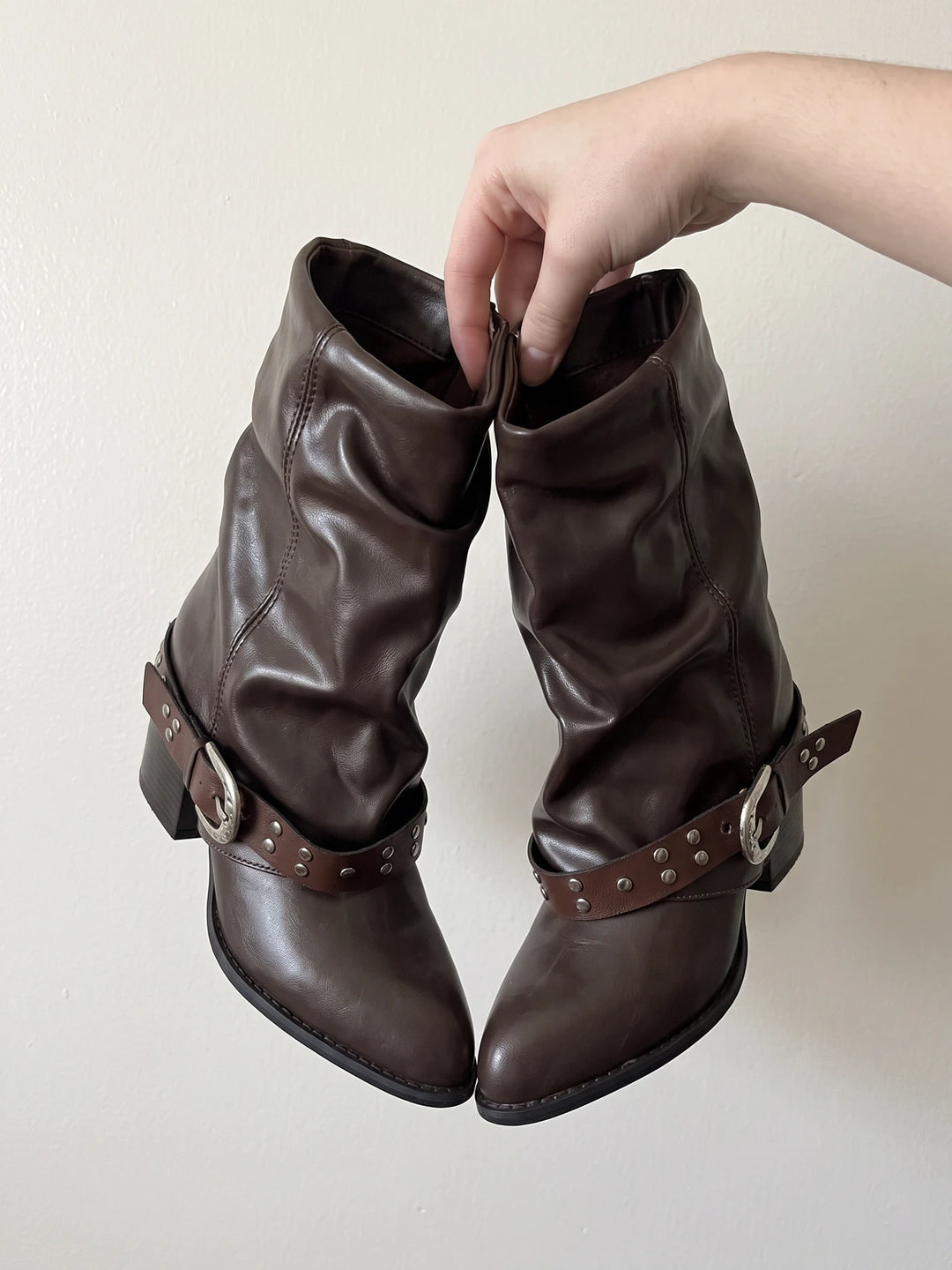 Anabel Studded Slouchy Boots