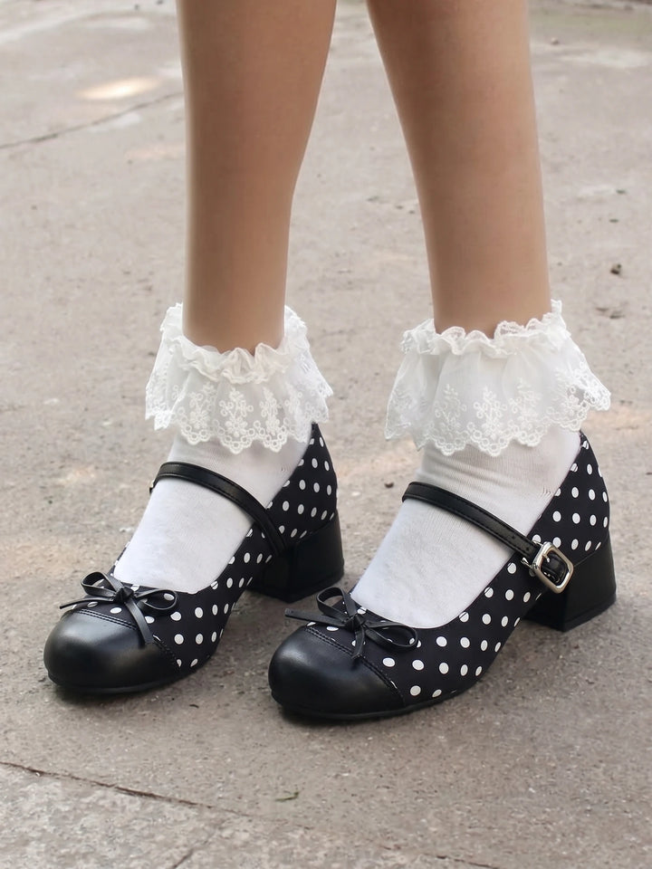 Solene Polka Dot Mary Jane Heels