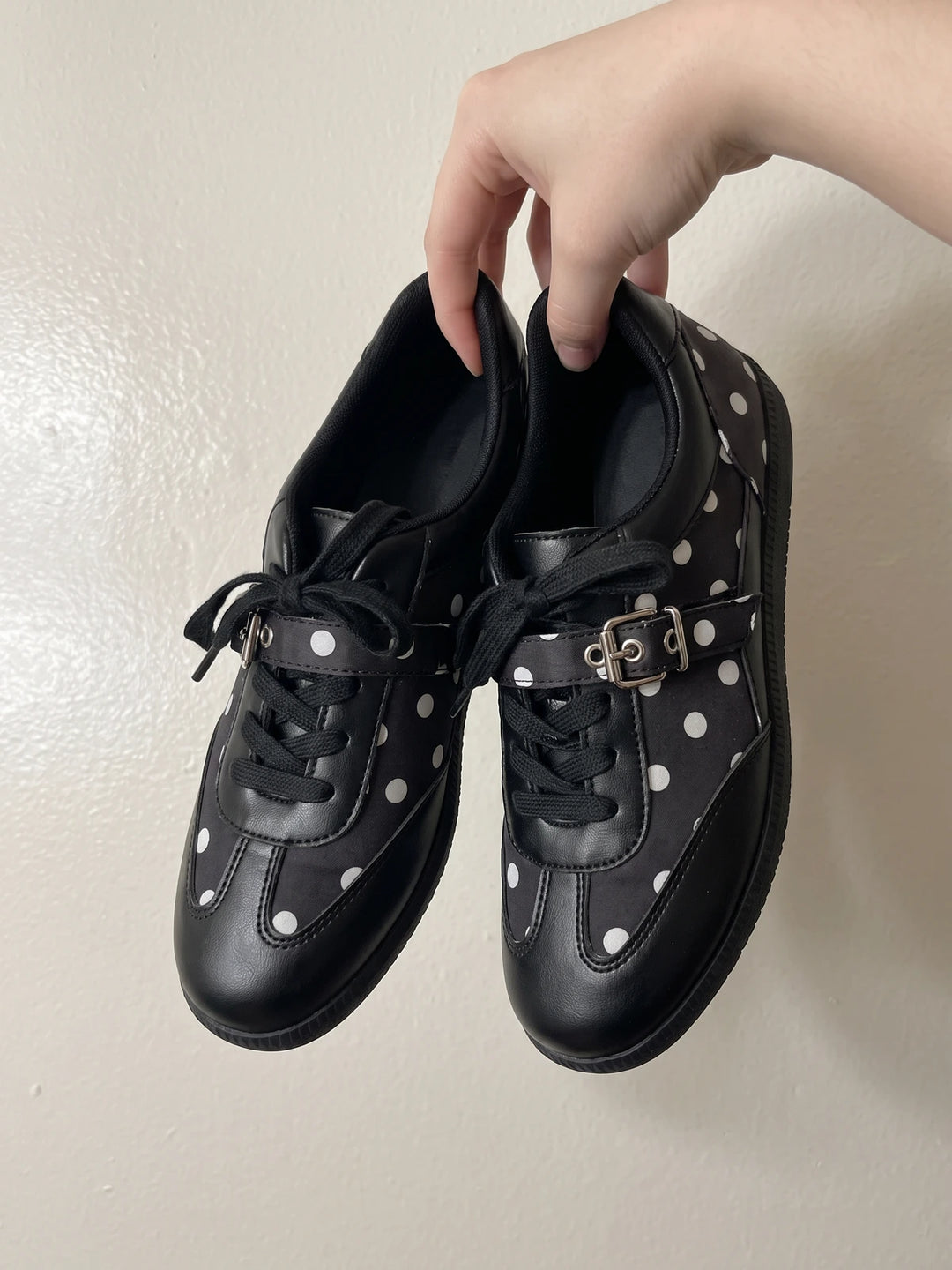 Madelief Polka Dot Buckle Trainers