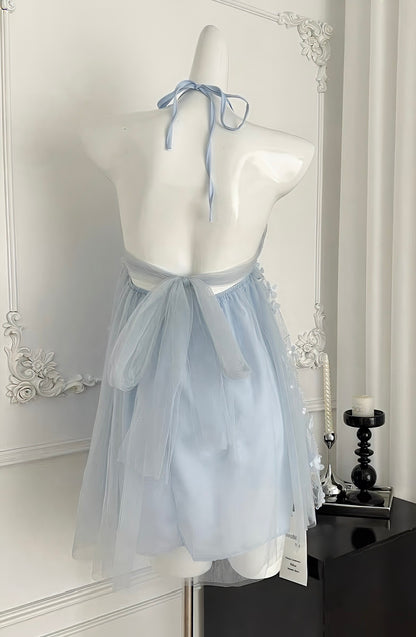 Dreamy Halter Floral Holiday Dress