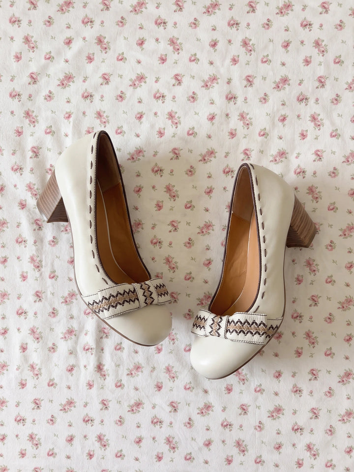Margot Woven Bow Pumps
