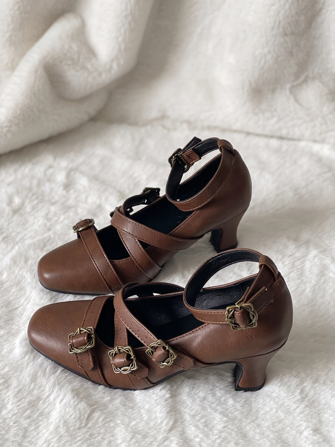 Solene Filigree Buckle Mary Jane Heels