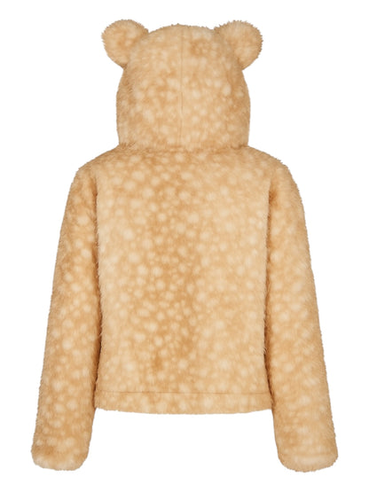 Gold Fog Spotted Deer Fur Coat
