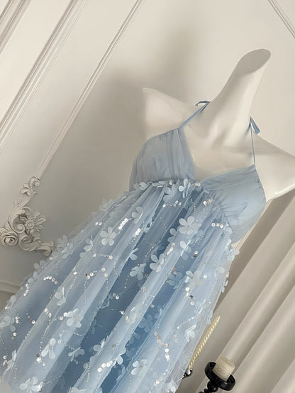 Dreamy Halter Floral Holiday Dress