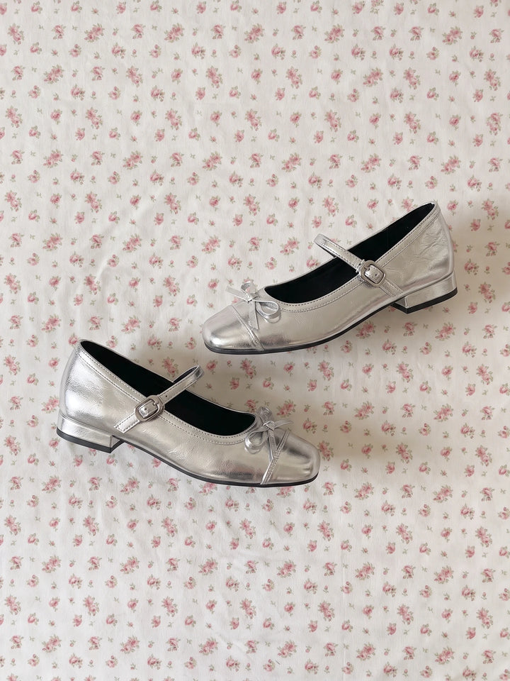 Margot Chrome Bow Mary Janes