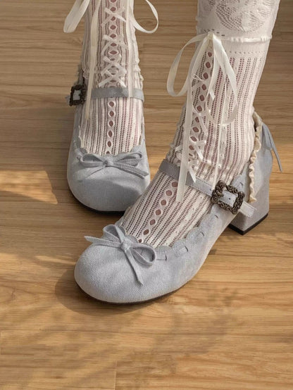 Retro Bow Round-Toe Lolita Shoes
