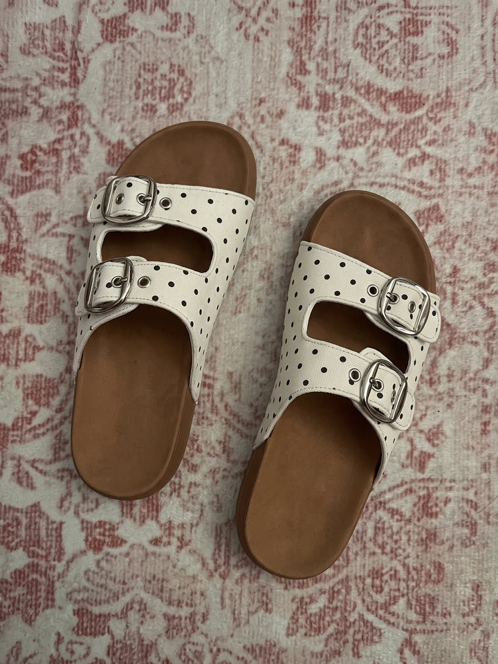 Renee Polka Dot Platform Slides