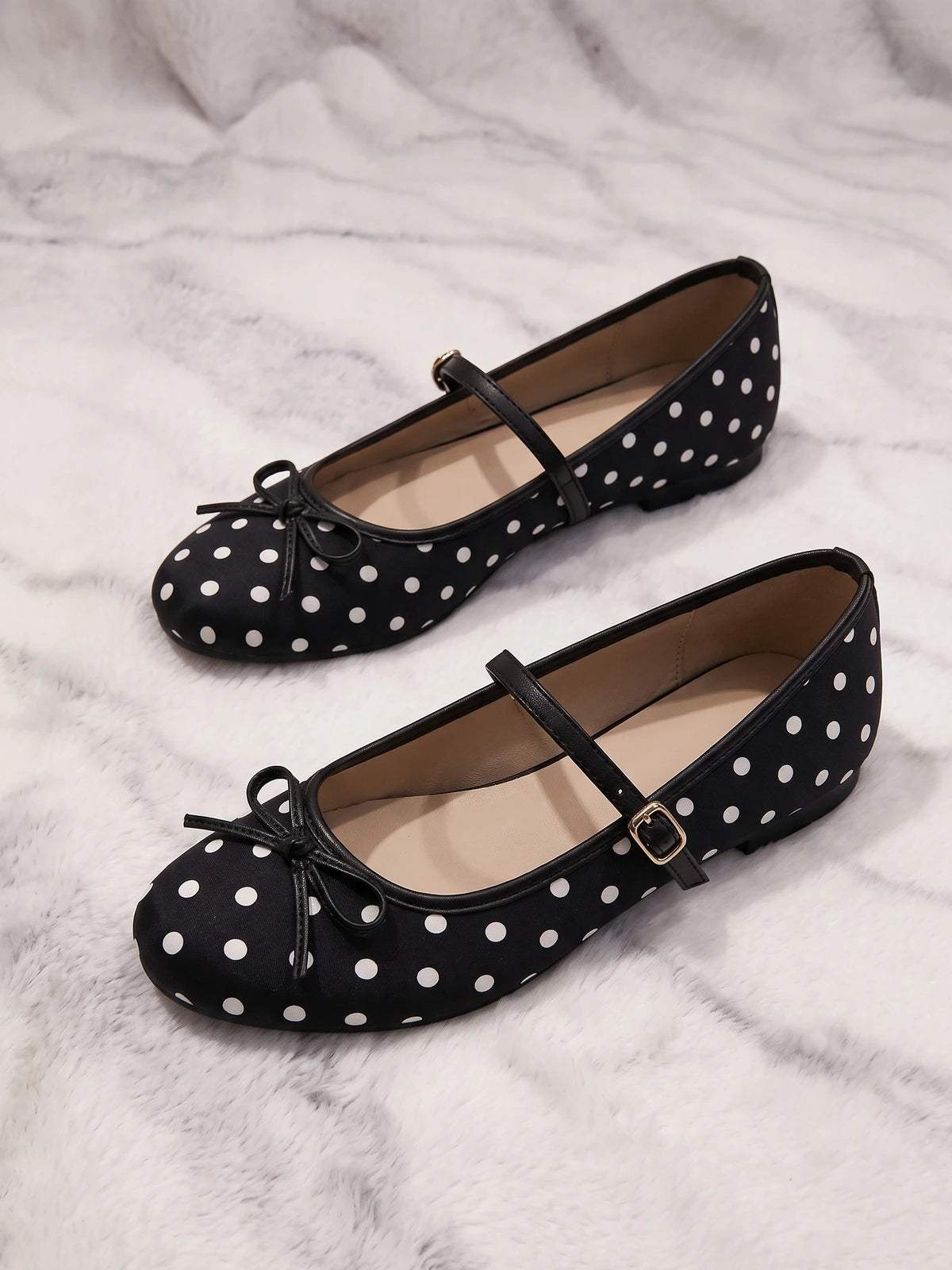 Emeline Polka Dot Mary Jane Flats
