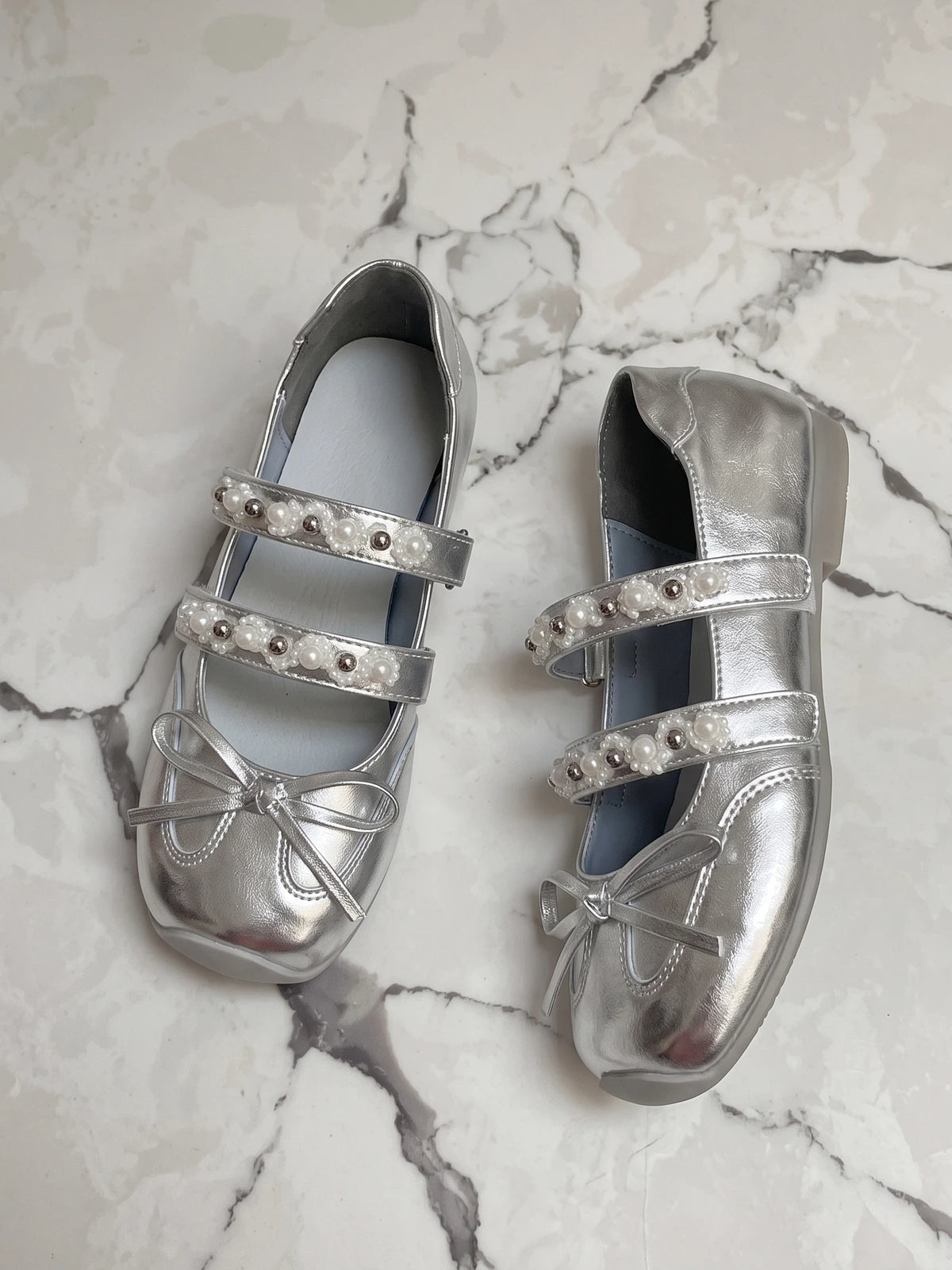 Fleurianna Beaded Bow Mary Jane Flats