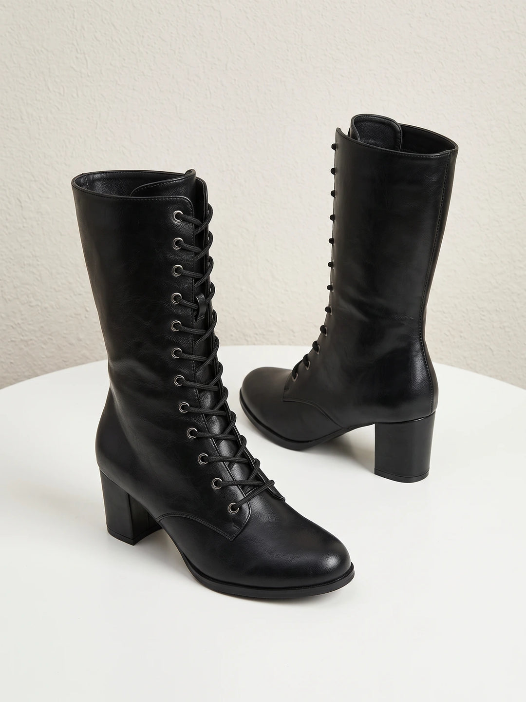 Ottiline Lace-Up Mid-Calf Boots