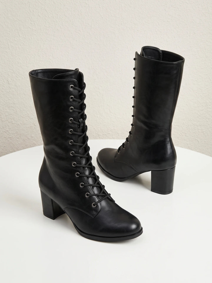 Ottiline Lace-Up Mid-Calf Boots