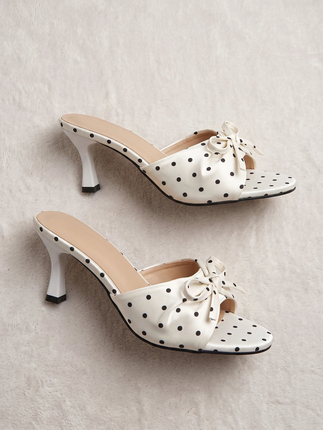 Noemie Polka Dot Bow Mules