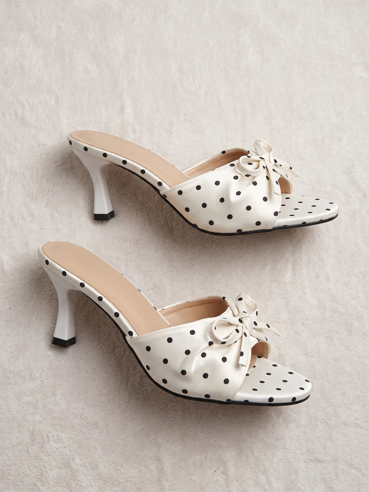 Noemie Polka Dot Bow Mules