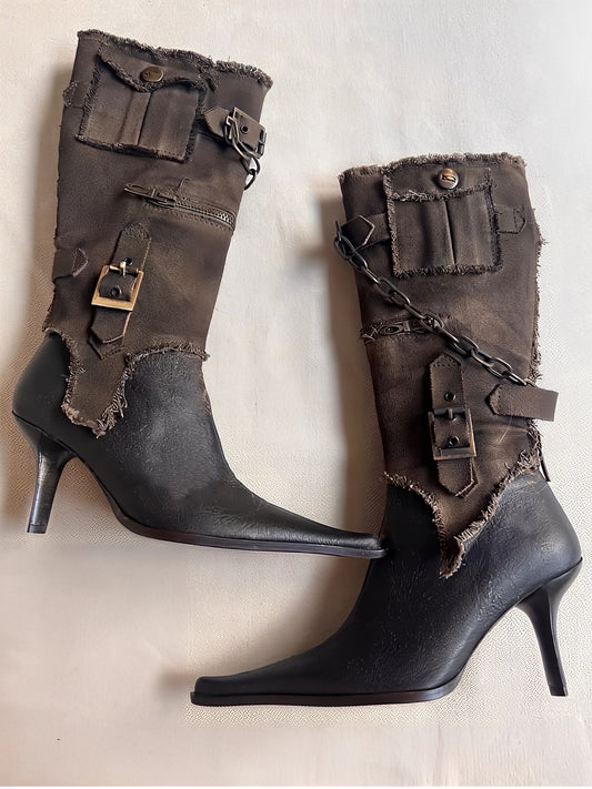 Chainlock Heeled Boots