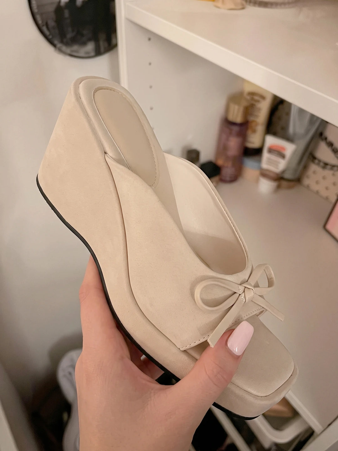Daphne Suede Wedge Mule