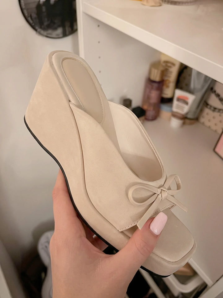 Daphne Suede Wedge Mule