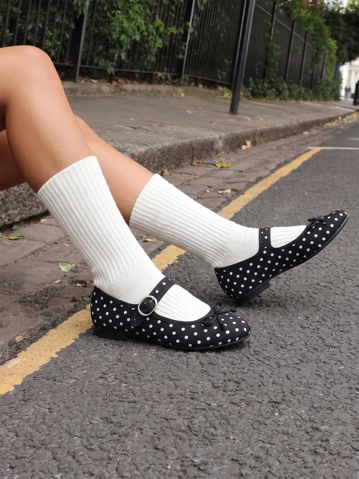 Elodie Polka Mary Jane Flats