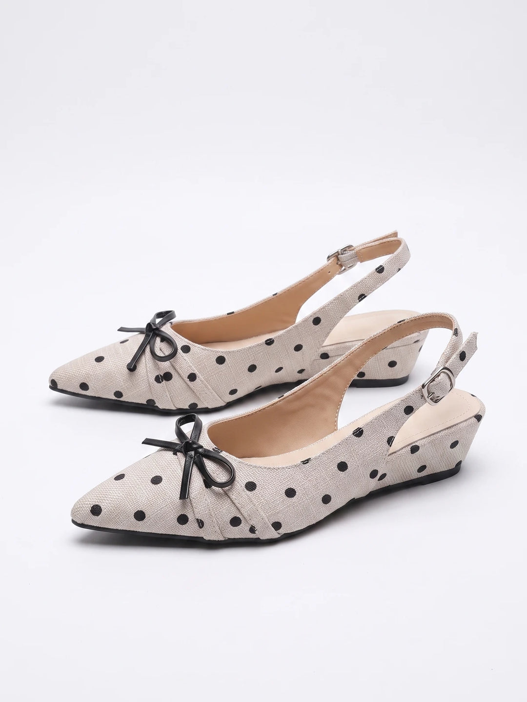 Edith Polka Dot Wedge Sandals