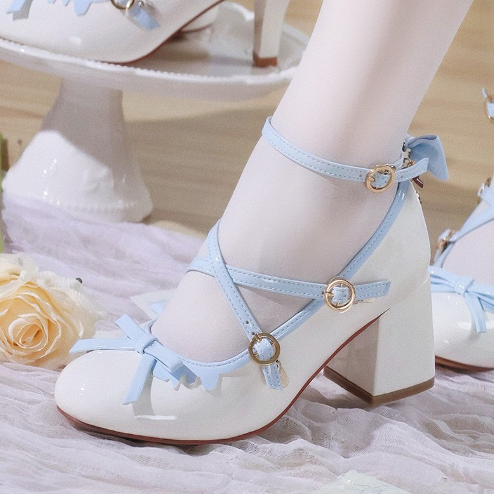 Women’s Elegant Two-Tone Lolita Heels
