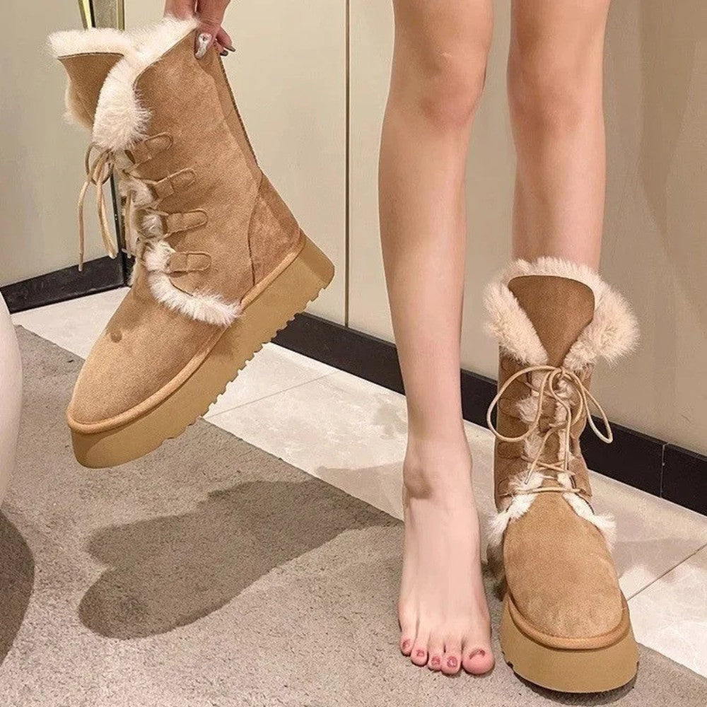 Two-Way Fleece Winter Snow Boots