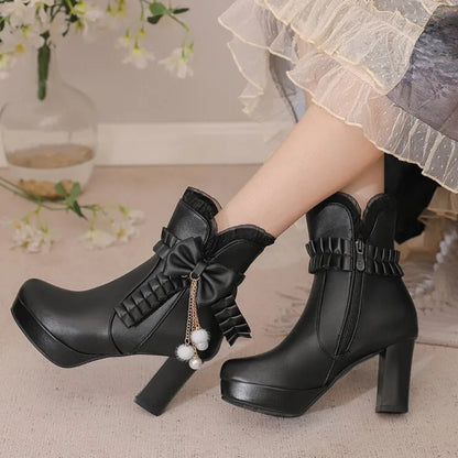Sweet High Heel Ankle Boots