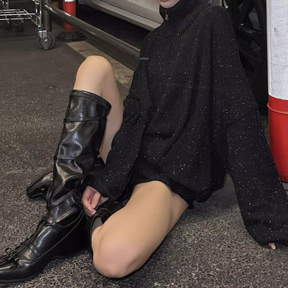 Floral Bow Lace up Boots