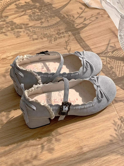 Retro Bow Round-Toe Lolita Shoes