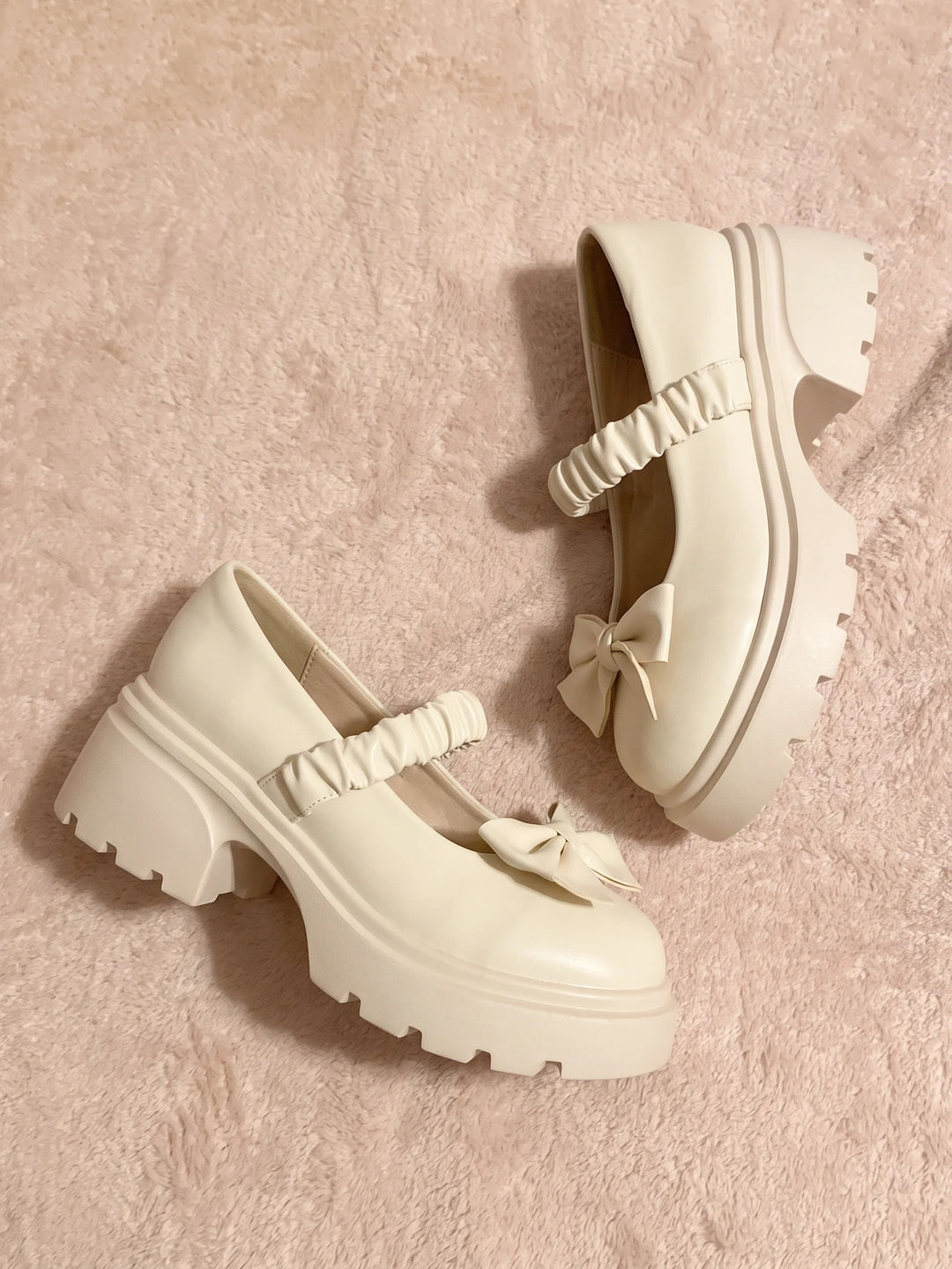 Mireil Bow Lug Sole Mary Janes