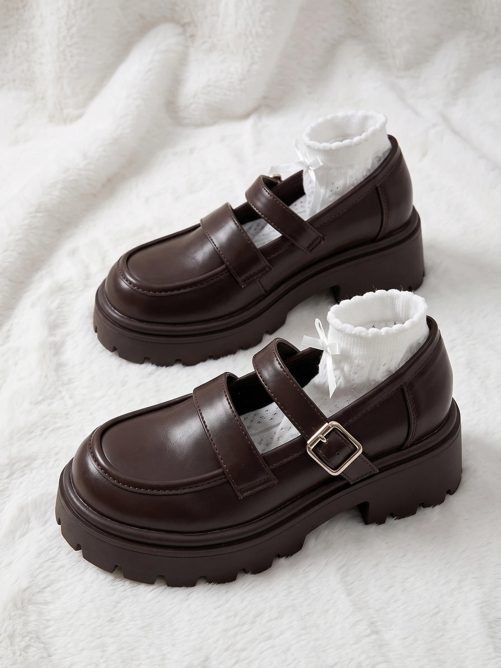 Viollette Lug Sole Mary Jane Shoes