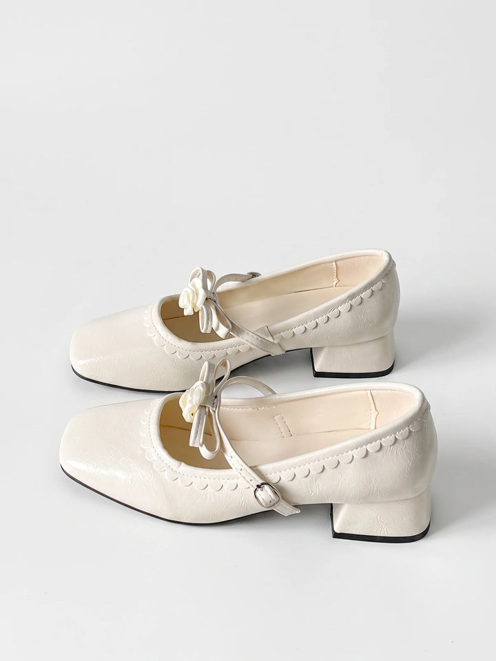 Rosina Scalloped Flower Mary Janes