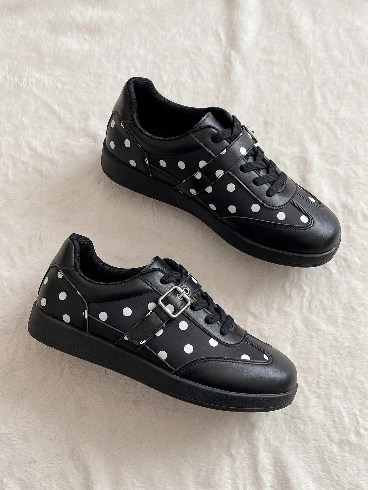 Madelief Polka Dot Buckle Trainers