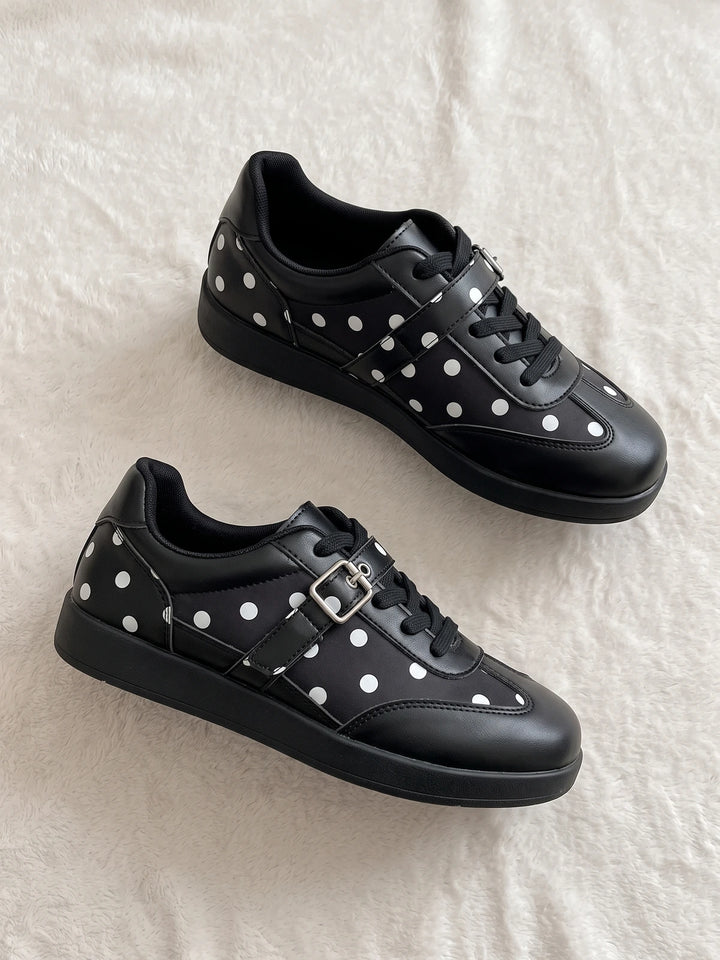 Madelief Polka Dot Buckle Trainers