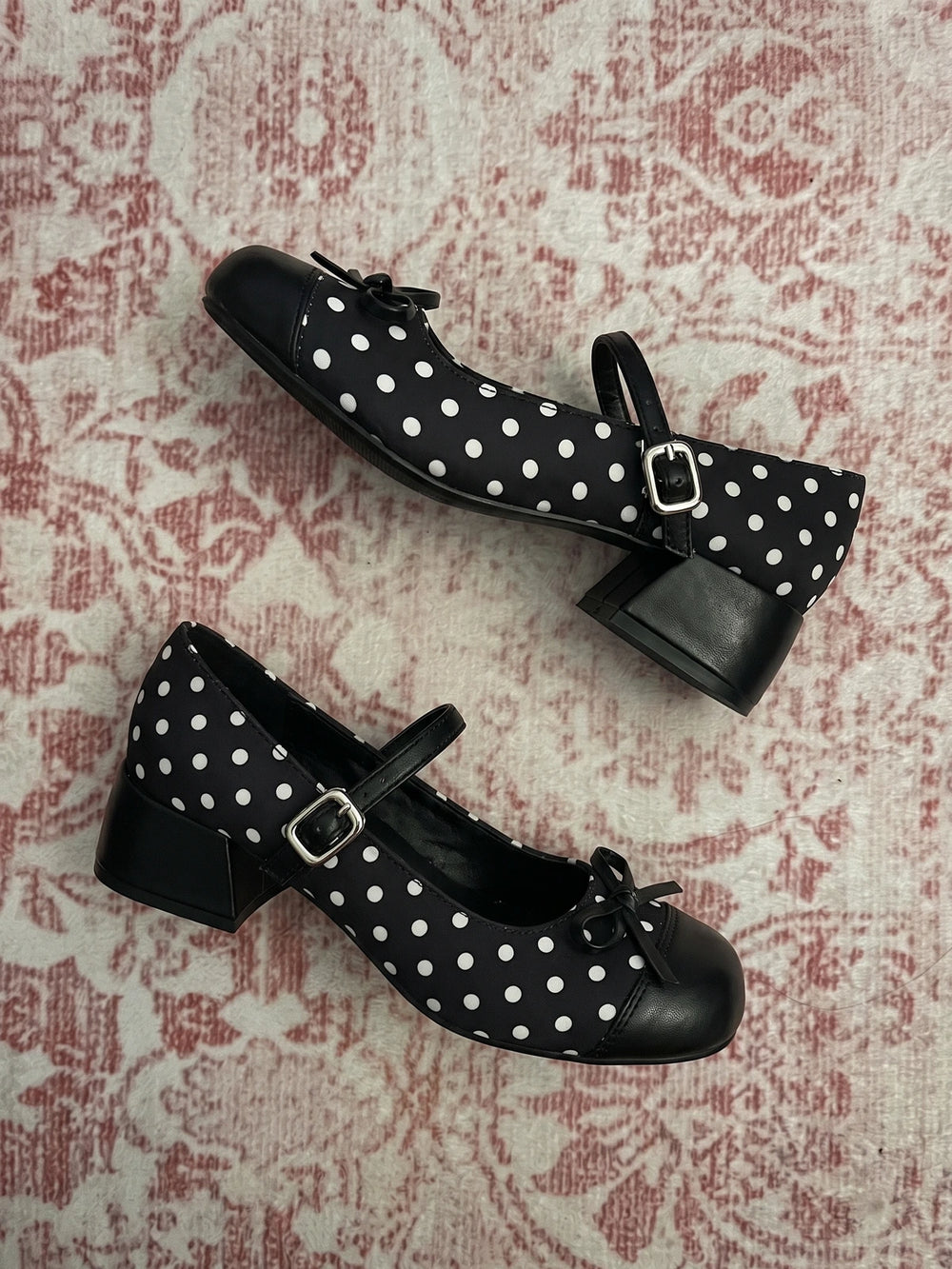Vivienne Polka Dot Bow Mary Jane Heels