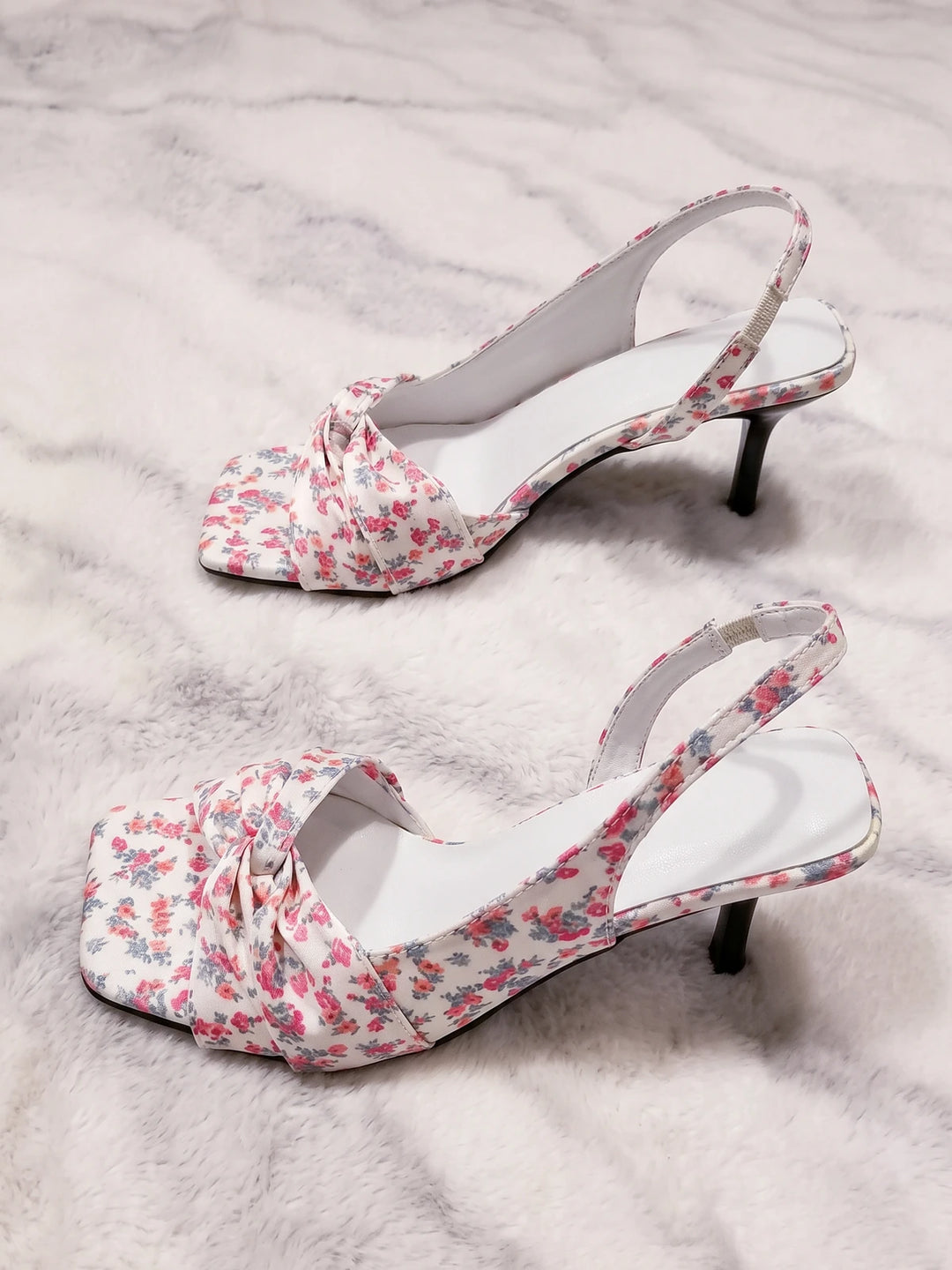 Miellette Floral Knot Slingback Heels