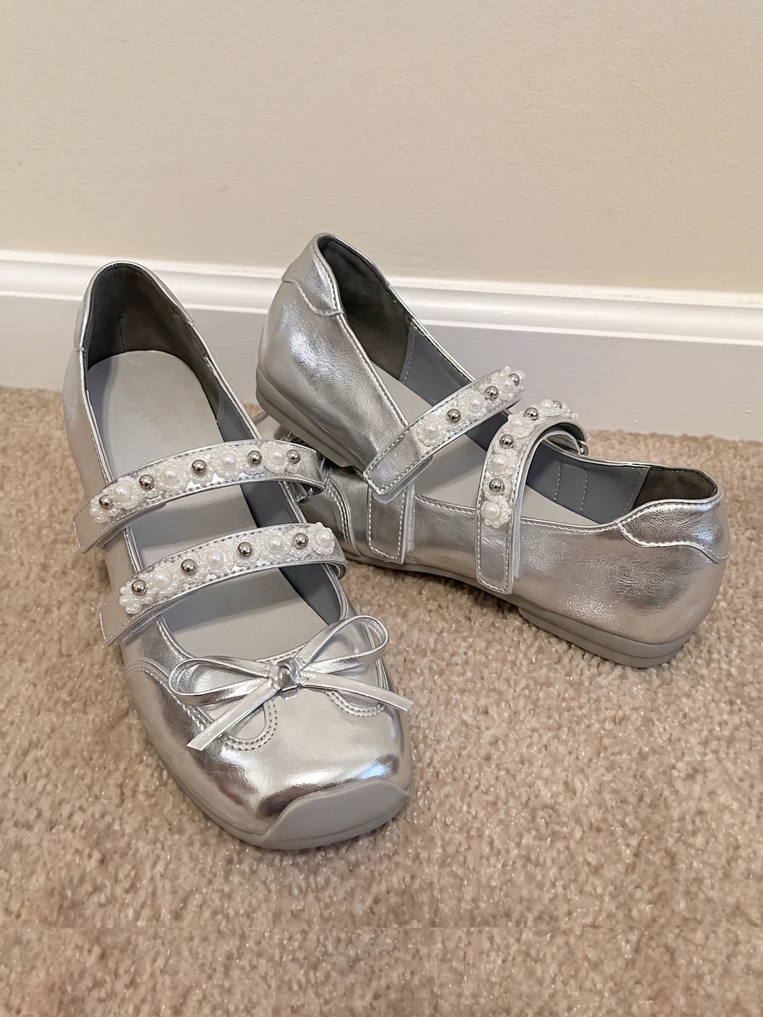Fleurianna Beaded Bow Mary Jane Flats