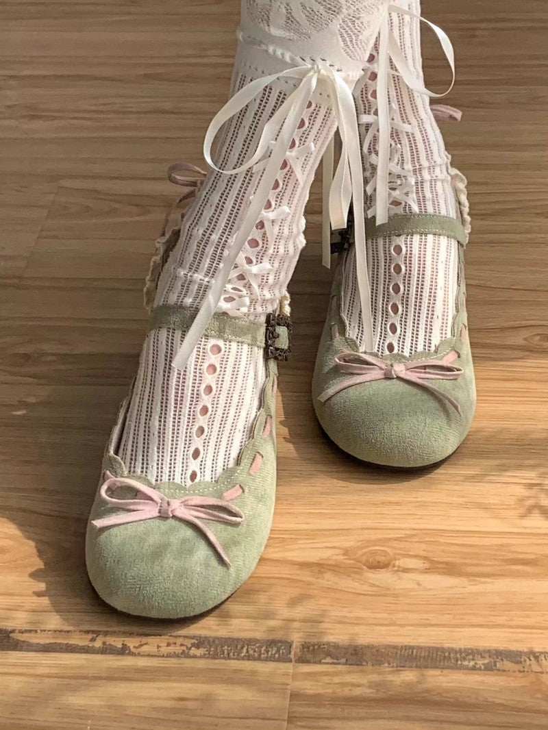 Retro Bow Round-Toe Lolita Shoes