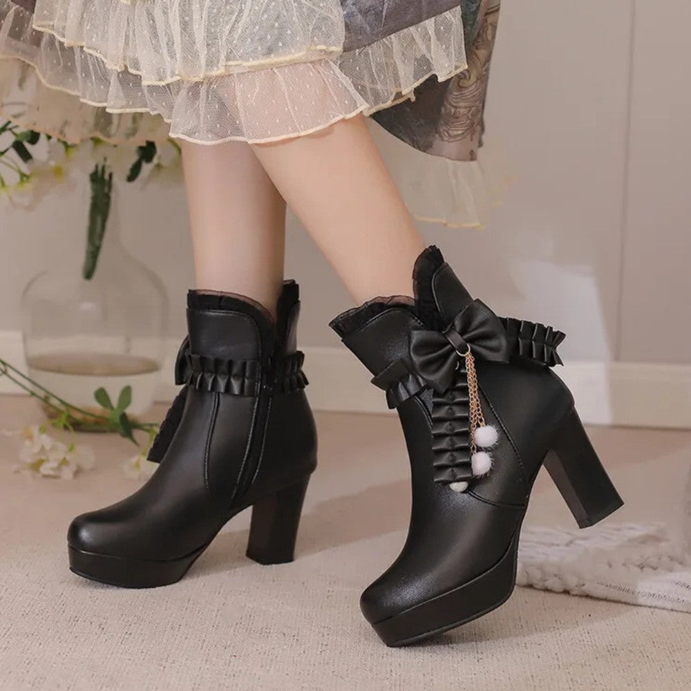 Sweet High Heel Ankle Boots