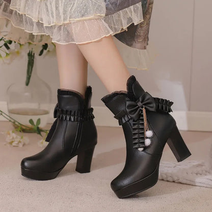 Sweet High Heel Ankle Boots