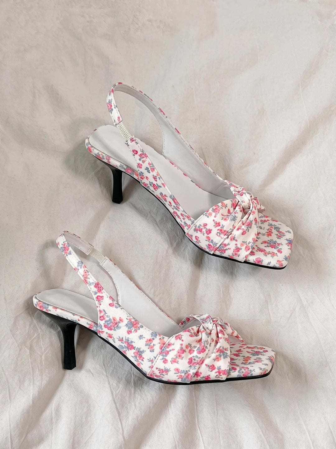 Miellette Floral Knot Slingback Heels