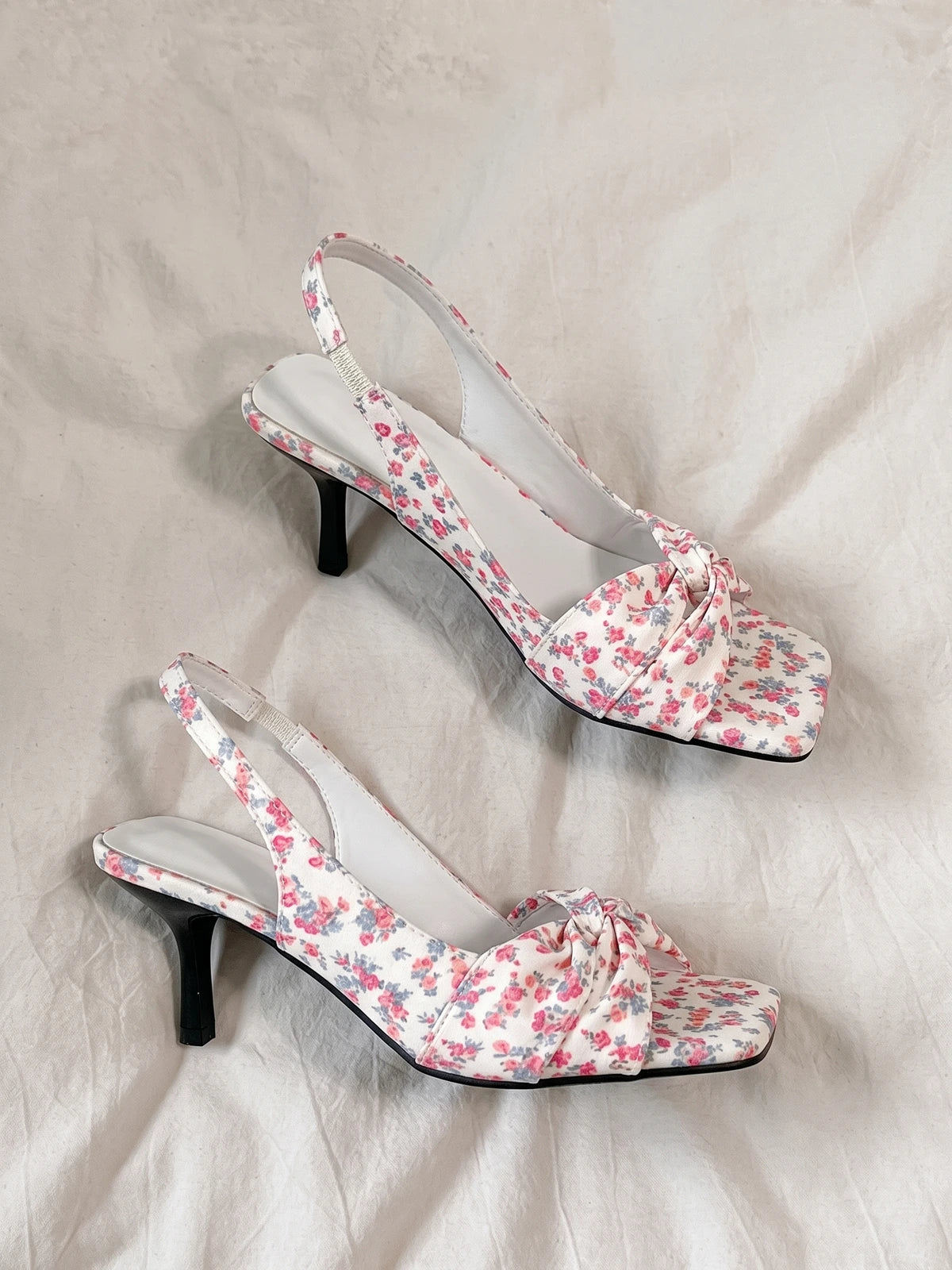 Miellette Floral Knot Slingback Heels