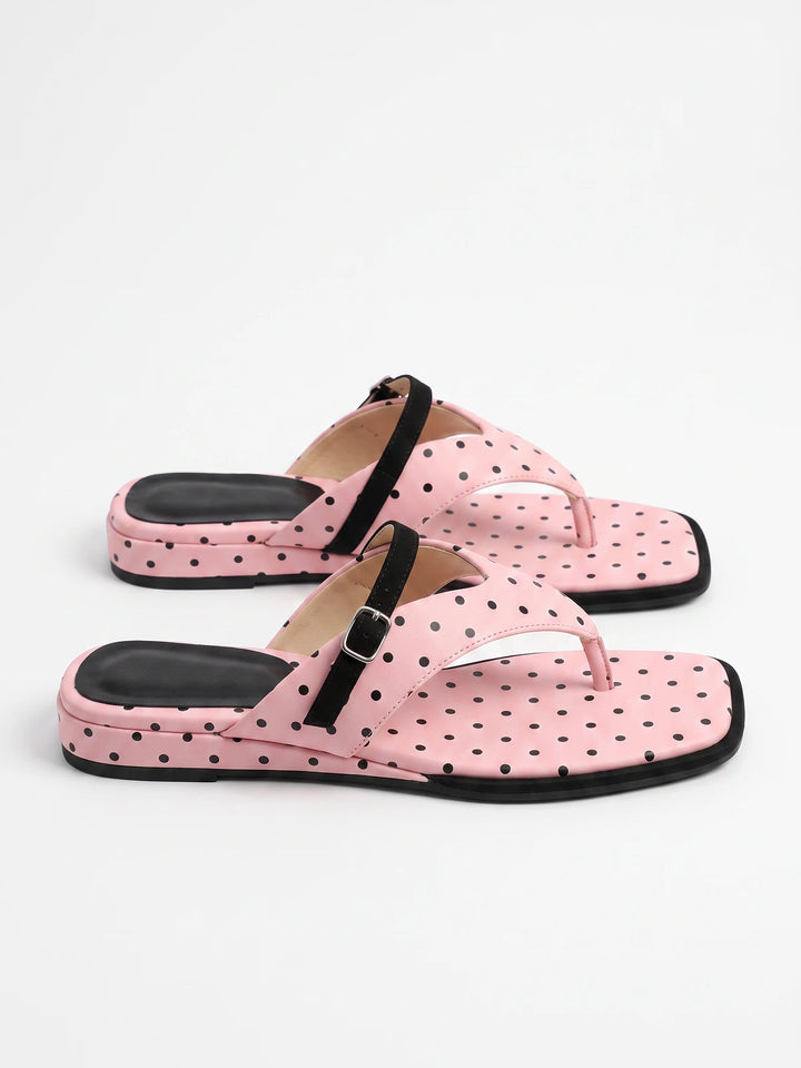 Zinnellie Polka Dot Thong Sandals