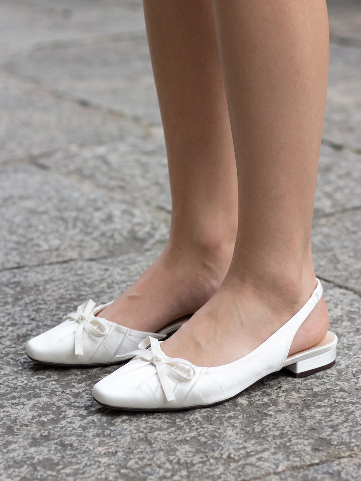 Cream-Satin Slingback